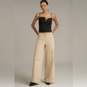 NWT; Maeve Scallop Wide Leg Pant